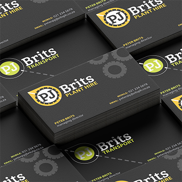 PJ Brits - design example small #4 - business card - logo - branding